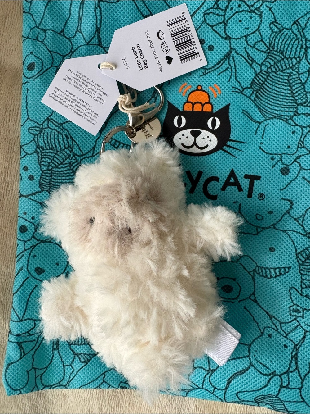 Jellycat Little Lamb Bag Charm 🔥NWT